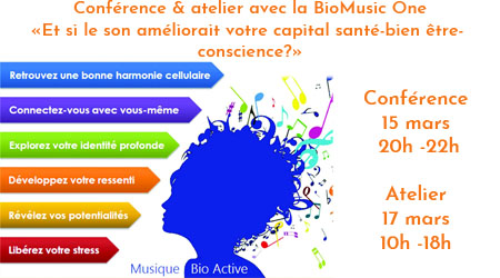 Conférence & atelier « Et si le son améliorait votre capital santé-Bien Etre? »