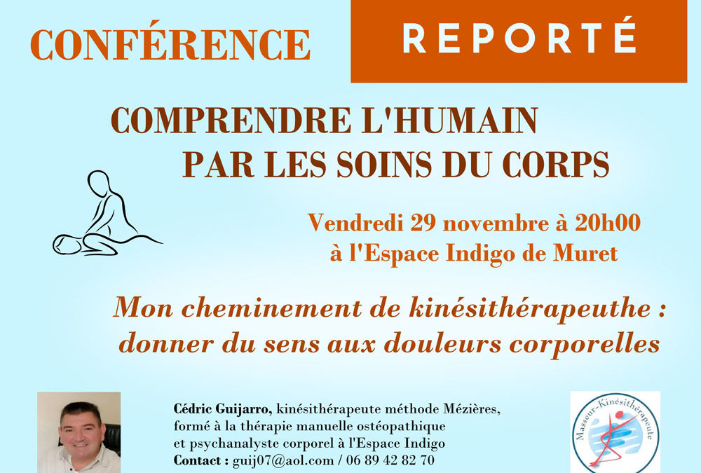 Conférence « Comprendre l’humain par les soins du corps »