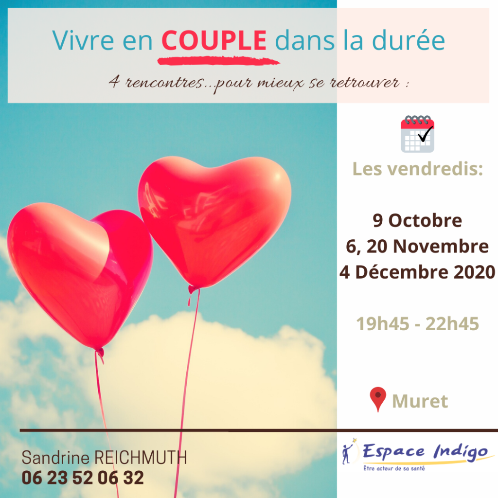 Atelier Vivre en Couple dans la durée Muret Espace Indigo