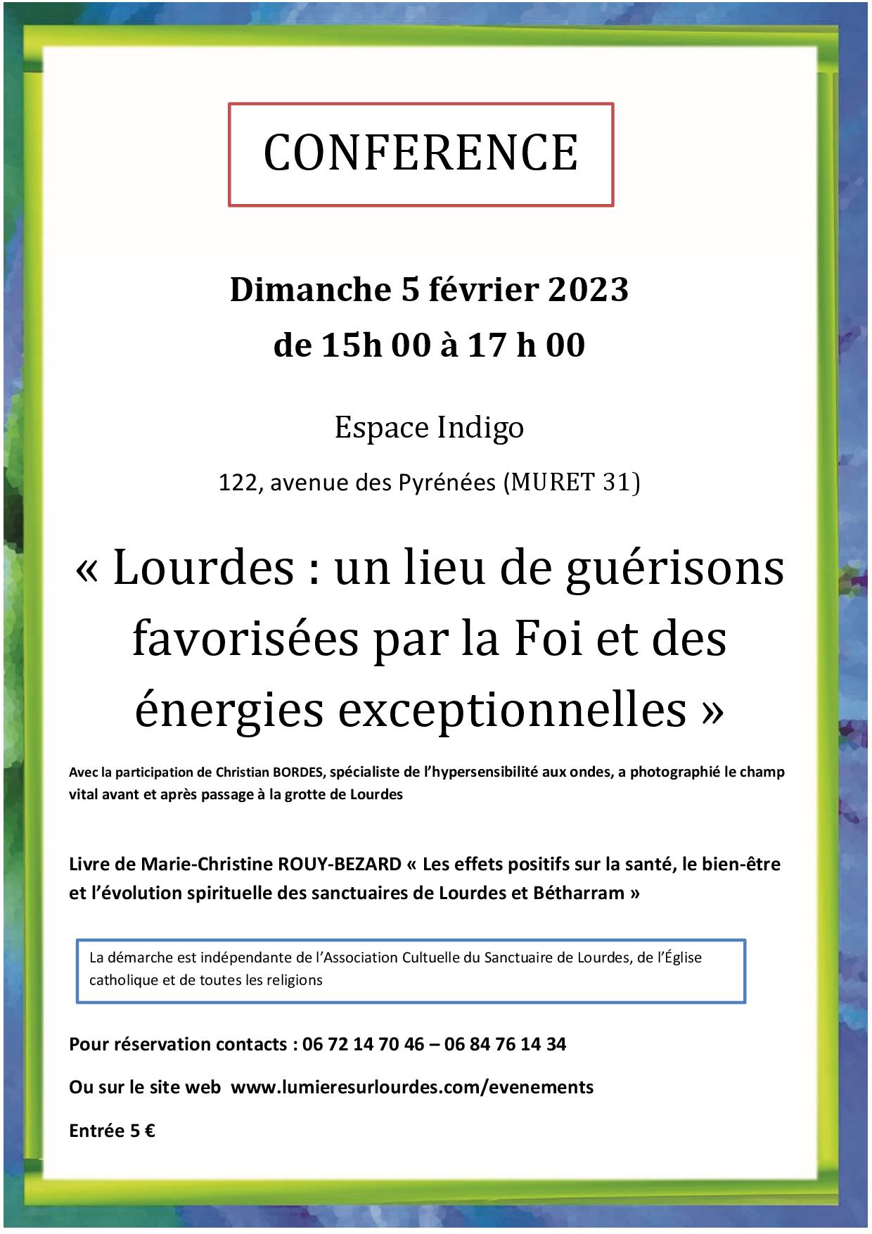 Conférence Lourdes Muret Février 2023